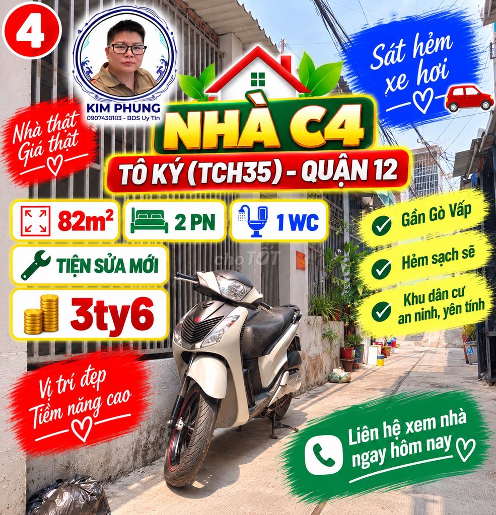 💥 ПРОДАЖА ЗЕМЛИ С ДОМОМ В 1 ЭТАЖ - TCH35 - УЛИЦА ТО КИ - 82М² ВСЕГО ЗА 3.6 МЛРД!