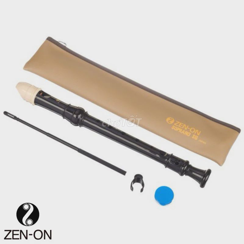 Сопрано-блокфлейта Zen On SG, Япония, черная, с фиксом
