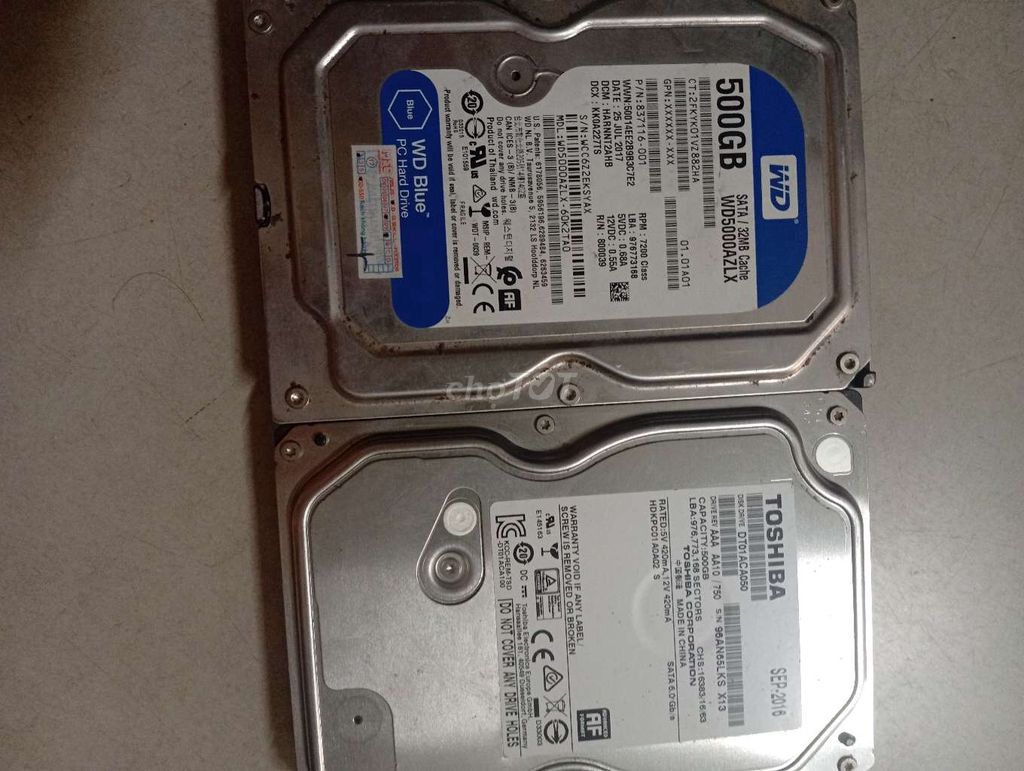 411 ổ HDD laptop, pc 500gb,1T PC, sức khỏe tốt