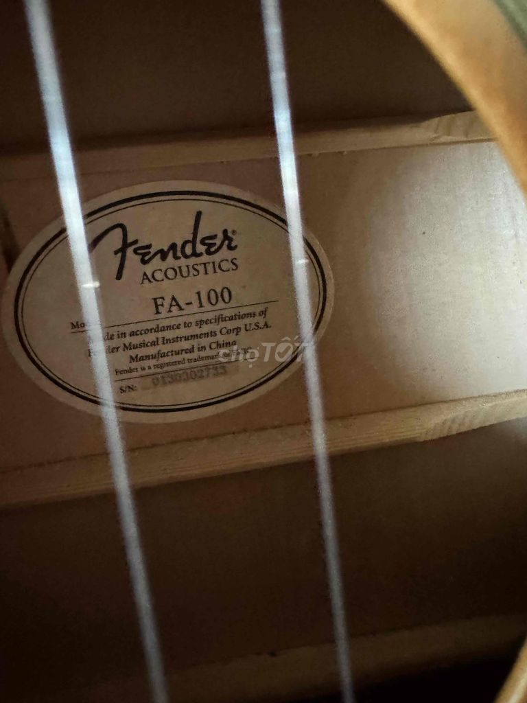 Акустическая гитара Fender FA-100 Коричнево-желтая