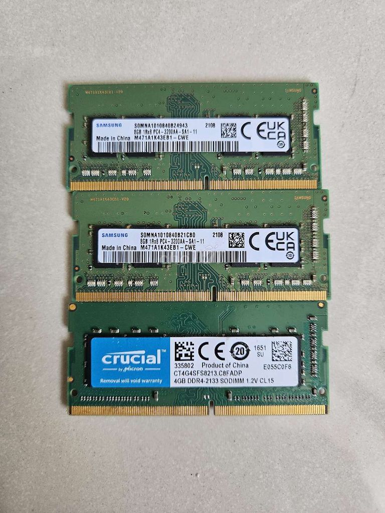 RAM DDR4 для ноутбука 4GB-8GB, снятые с машин