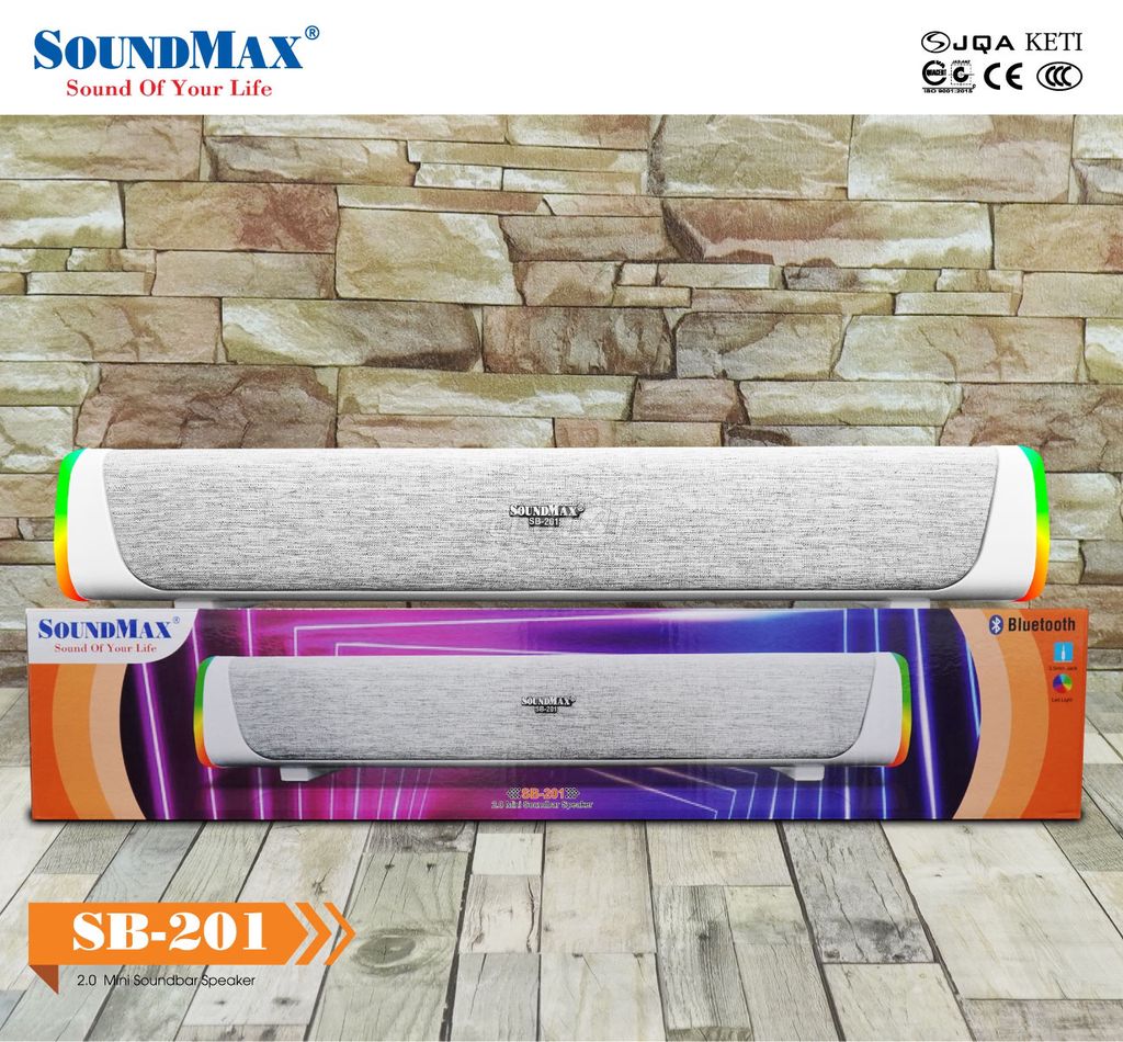 Loa vi tính SoundMax SB201 Trắng Bluetooth