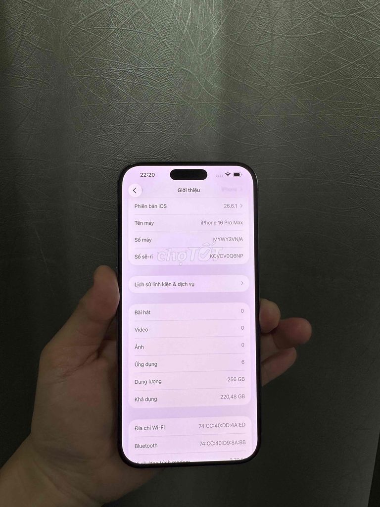 Apple iPhone 16 Pro Max 256GB, аккумулятор оригинальный 93%
