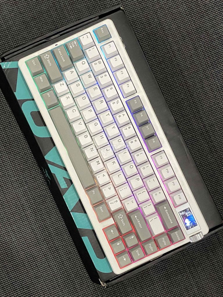 phím cơ aula nova 75 pro, hotswap, 3 mod, màn hinh