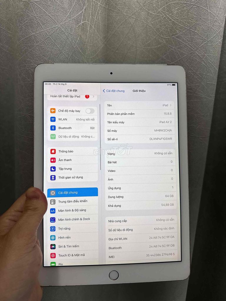Apple iPad Air 2 64GB золотой 4G как новый