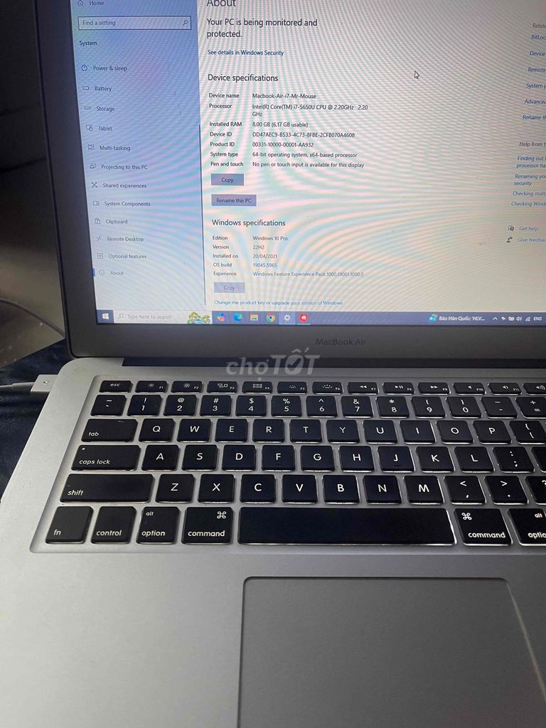 Фото 2: Apple MacBook Air i7 8GB/256GB как новый