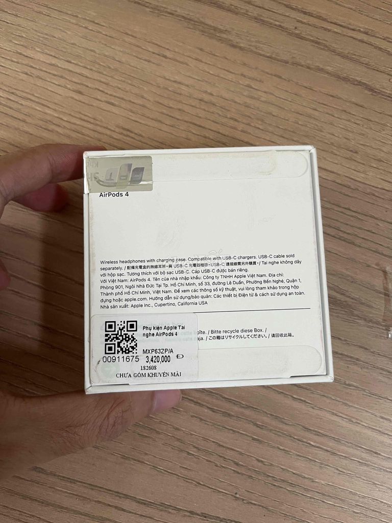 Фото 3: НАУШНИКИ AIRPODS 4 - 100% Fullbox - Newseal FPT