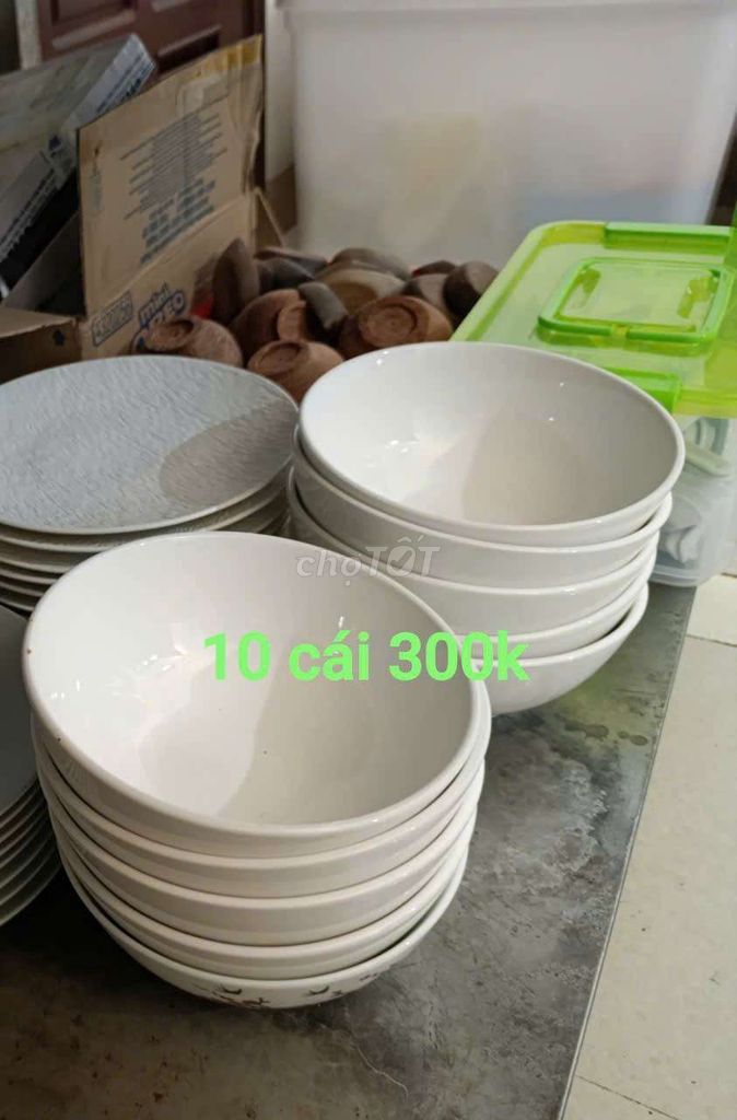 Белые керамические миски 10 штук