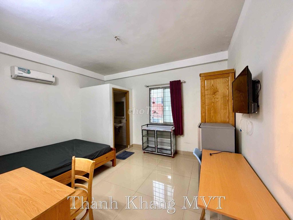 Сдается студия с окном 20 м²_Лифт_Есть кухня_Рядом с круговым движением Дан Чу
