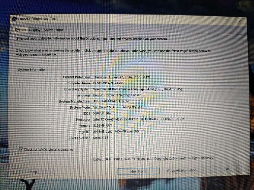 ASUS Vivobook 15 X507UF i5-8250U 15.6 inch