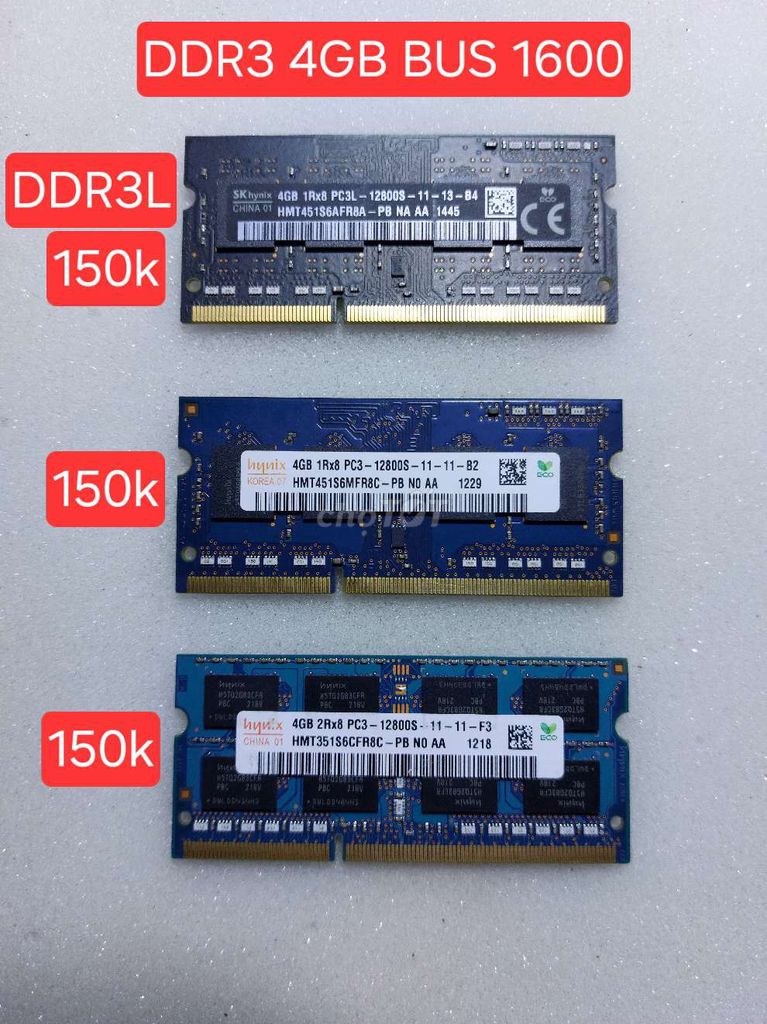 Ноутбучная оперативная память 4GB DDR3 1600 МГц