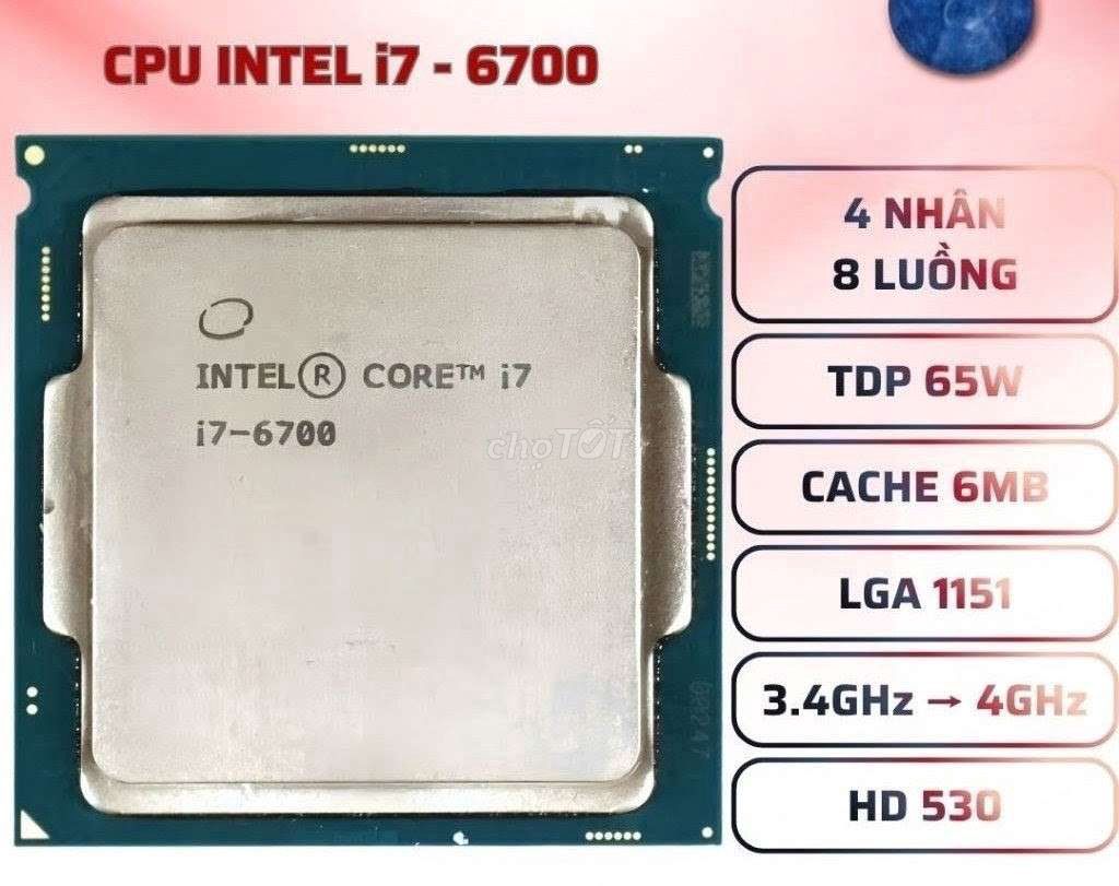 CPU Intel Core i7-6700 LGA 1151 4 nhân 8 luồng