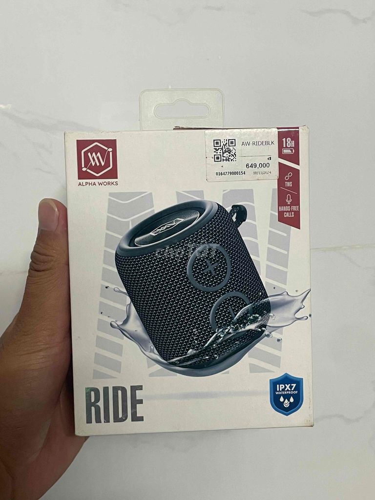 Колонка Bluetooth Alpha Works AW-RIDEBLK черная