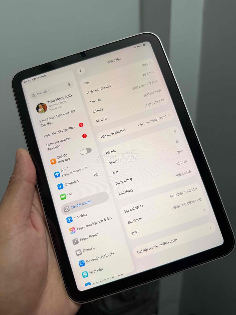 Фото 2: iPad mini 7 128GB Starlight VNA Новый, как с иголочки, полный комплект