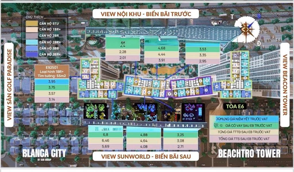 Продажа квартиры в Beachtro Tower Blanca City, 59.7м2, 2 спальни, 2.9 млрд