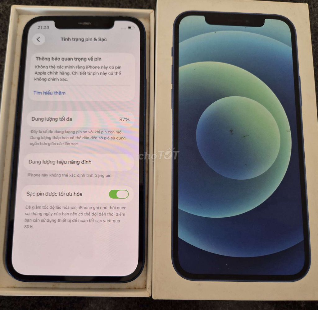 Фото 3: iphone 12 64 VN Fullbox zin all đẹp 99 pin new