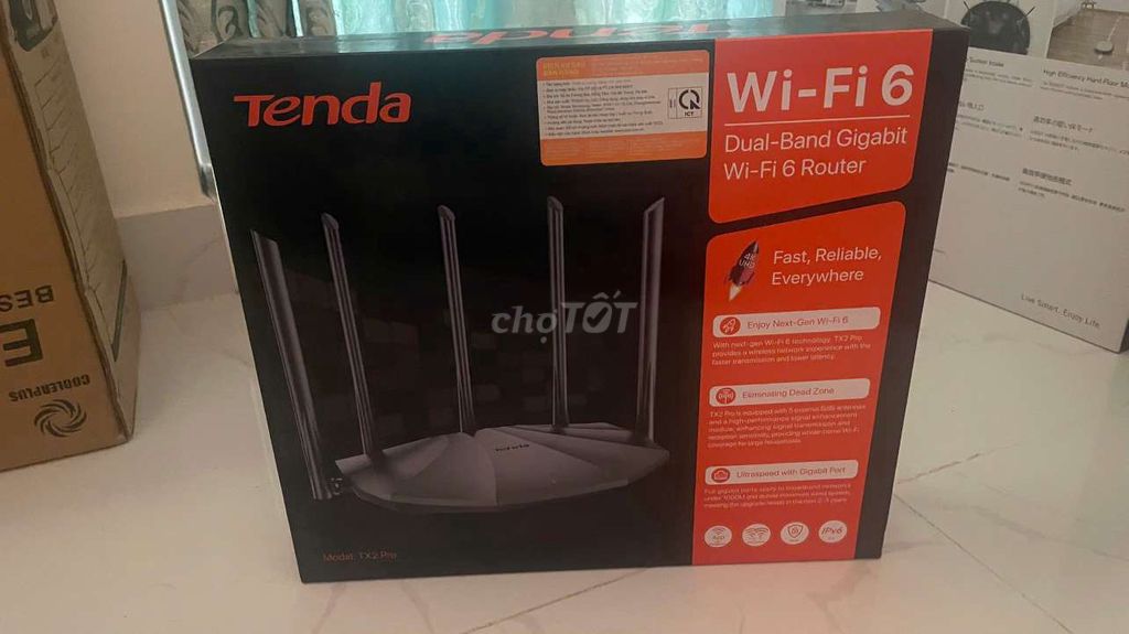 Роутер Wi-Fi Tenda TX2 Pro Wi-Fi 6 Черный