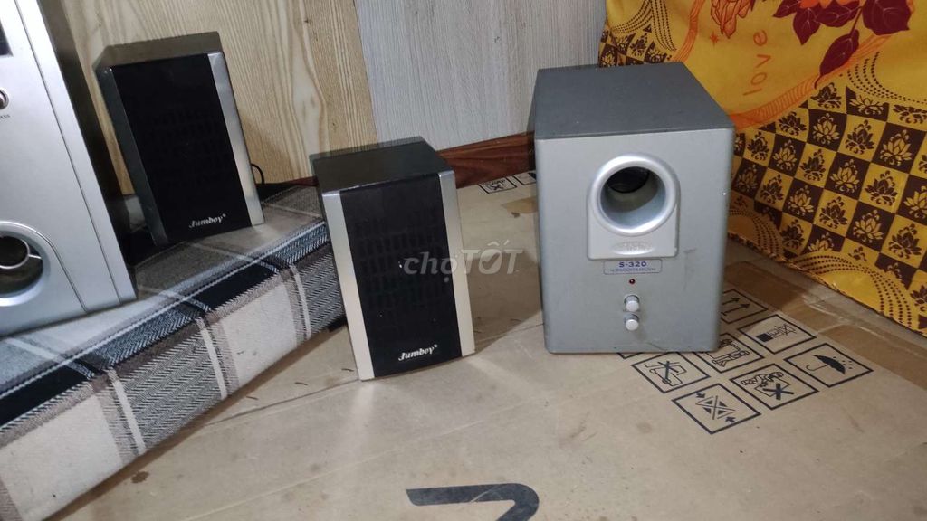 Компьютерные колонки Jumboy S-320 черный, серебристый, б/у
