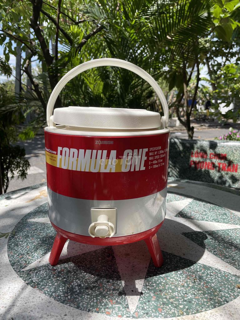 Термос Zojirushi 6,0 литров красный, серебристый