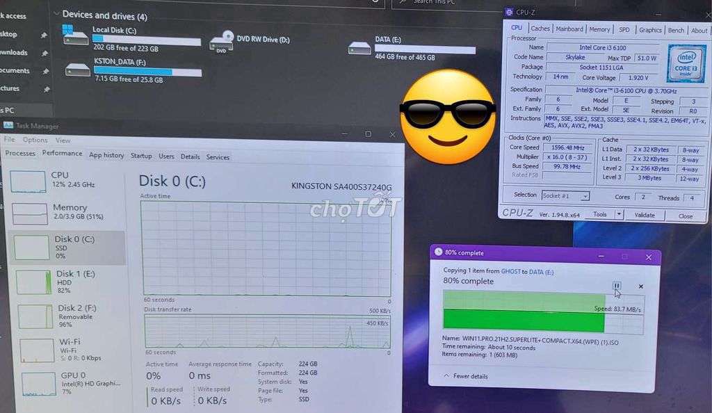 Фото 3: Dell i3 6100 4GB SSD 250G HDD 500G
