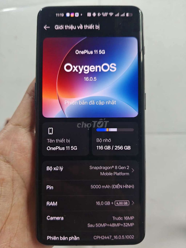 OnePlus 11 5G 256GB черный Snapdragon 8 Gen 2