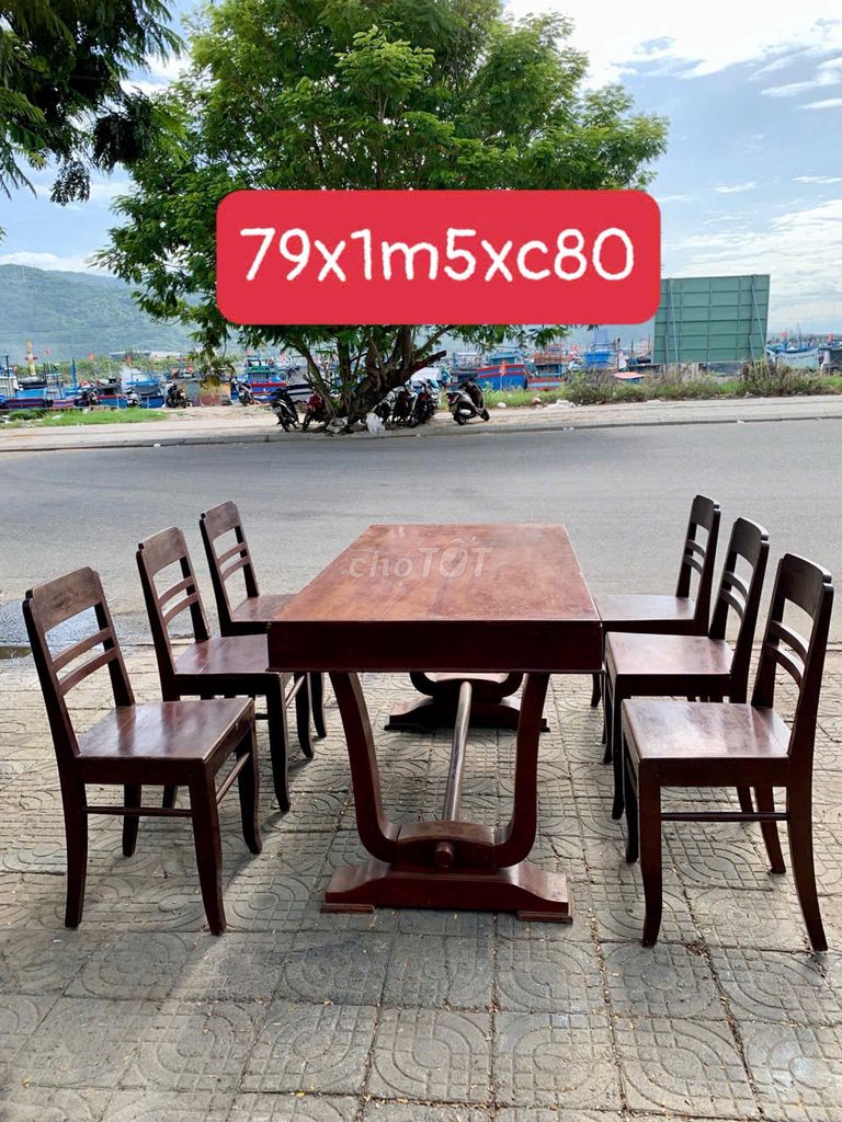 Обеденный стол 79x1м5x80см на 6 персон