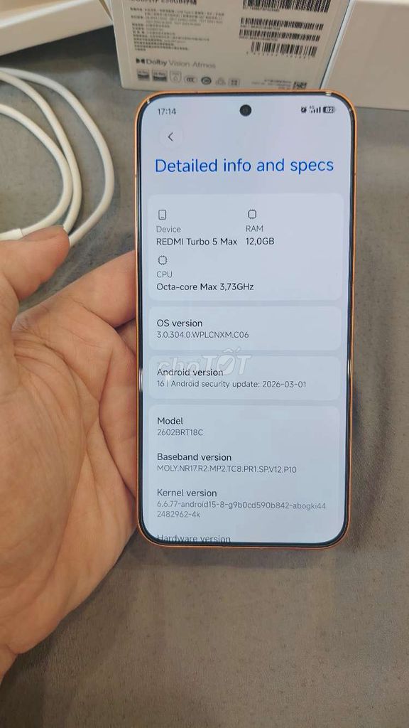 Xiaomi Redmi Turbo 5 Max 12GB/256GB Оранжевый