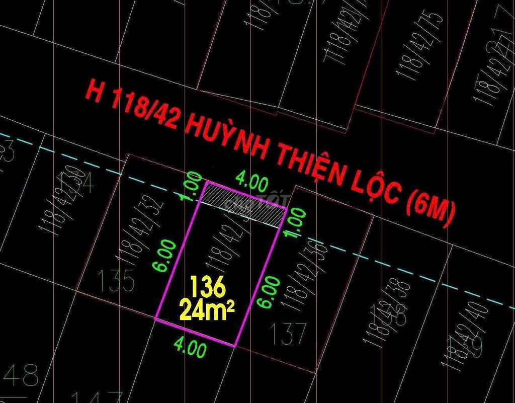 Продажа дома по улице Хюинь Тхиен Лок, 2.5 этажа, недорого