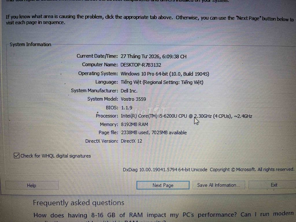 Фото 2: Dell Vostr***0U 15.6 inch 8GB/512GB Черный