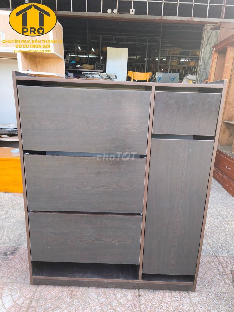 Обувница CHINHUEI пластиковая коричневая 100x30x120 см