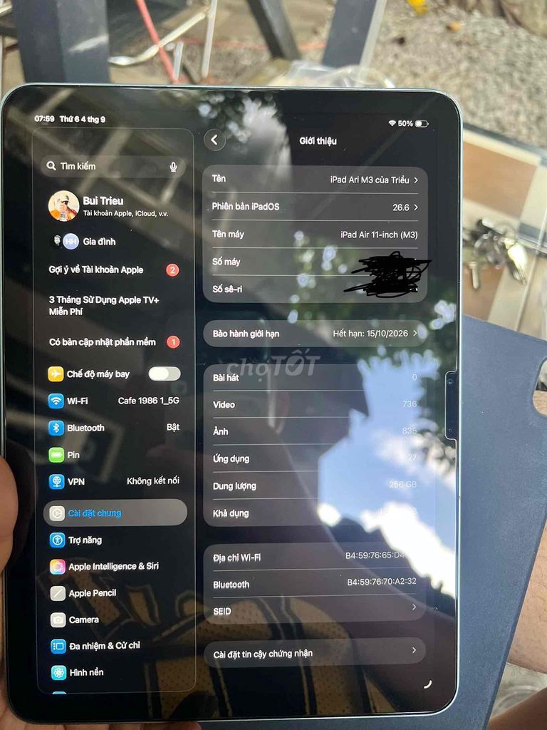 Apple iPad Air 11 дюймов M3 256GB Серый