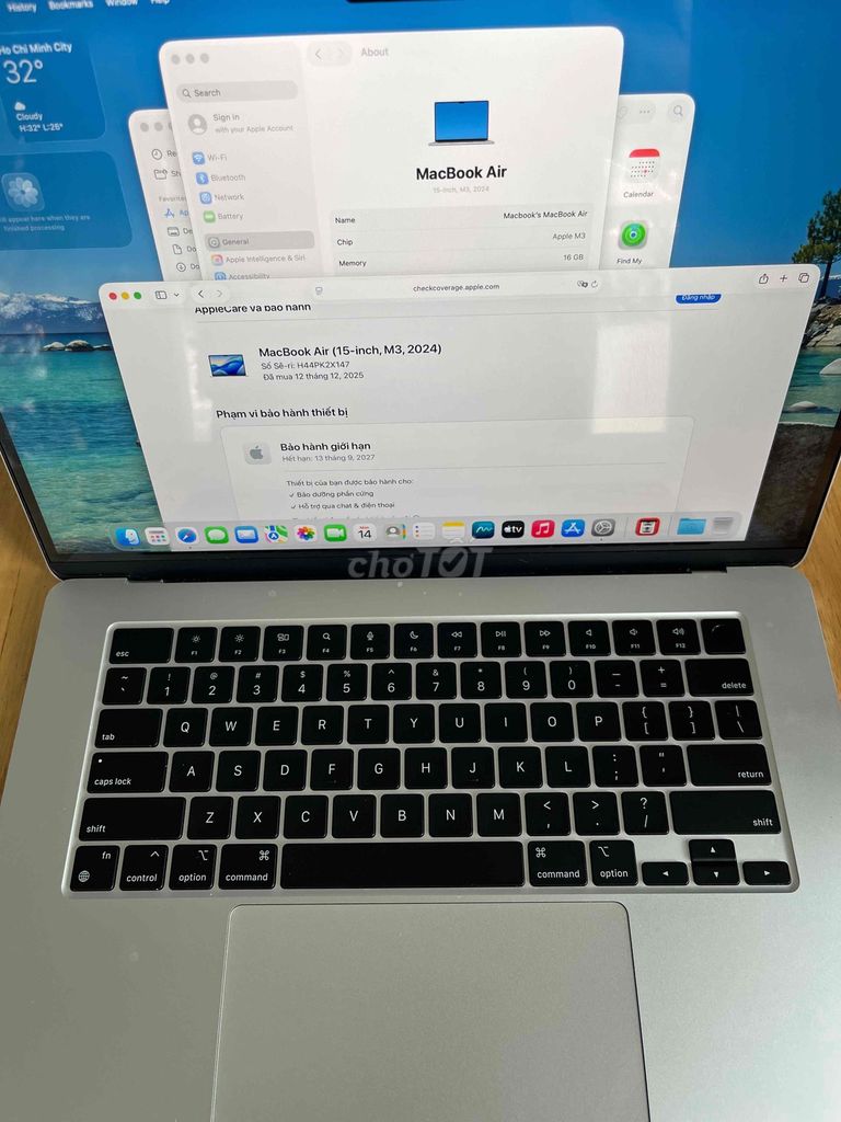 Фото 2: MacBook Air M3 15 16GB/256GB Серебристый