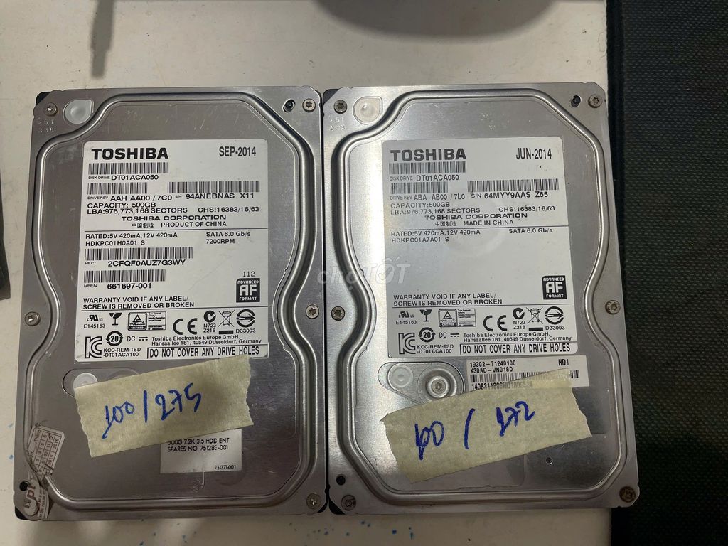 Жесткий диск HDD Toshiba 500GB SATA Б/У