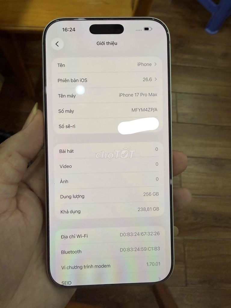 Фото 3: Apple iPhone 17 Pro Max 256GB Bạc ZP/A Б/У