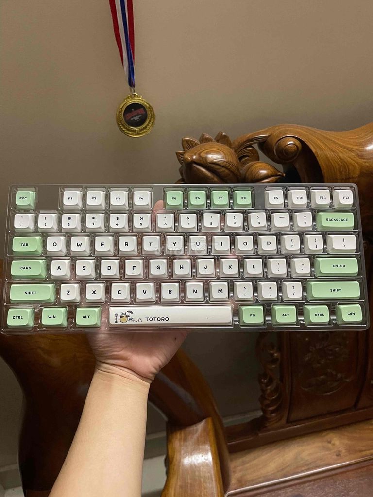 Фото 2: Keycap MOA profile Cherry Totoro Xanh lá