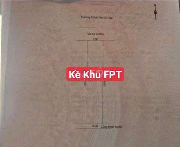 ЗЕМЛЯ 132м НА УЛИЦЕ ТХИК ФЫОК ХУЭ, ДОРОГА 7м5, РЯДОМ FPT