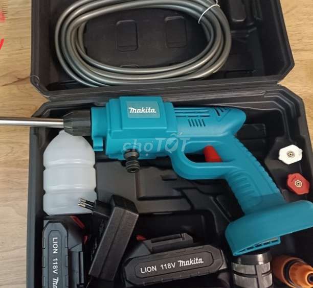 Автомойка Makita, аккумуляторная, бирюзовая