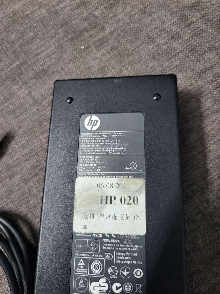 Фото 2: Зарядное устройство для ноутбука HP 150W 19.5V 7.7A с большим штекером