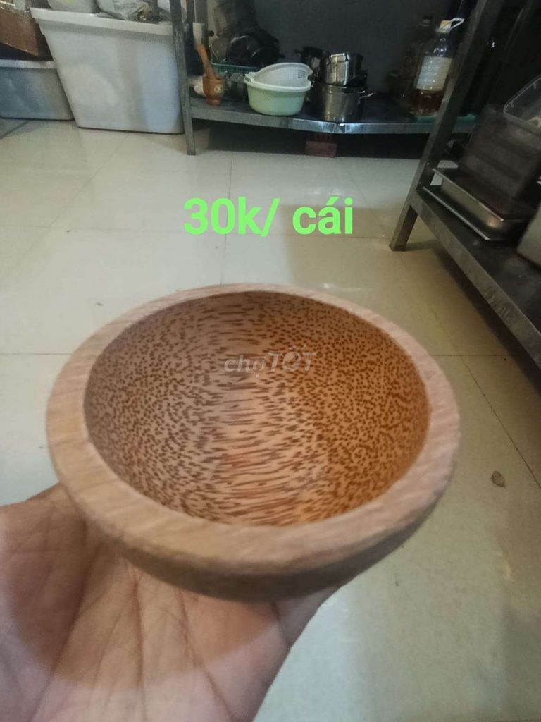 Bát Gỗ Tự Nhiên Nâu Dễ Vệ Sinh