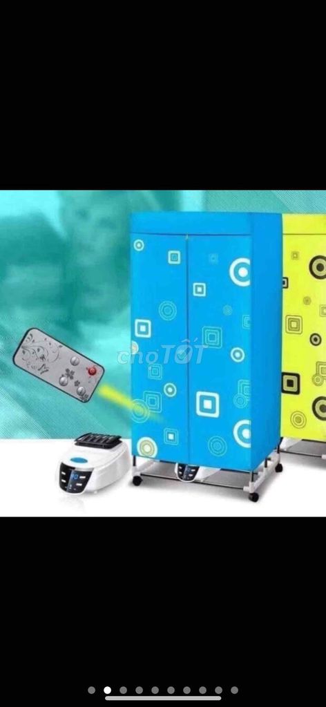 Новый синий шкаф для сушки одежды с пультом управления