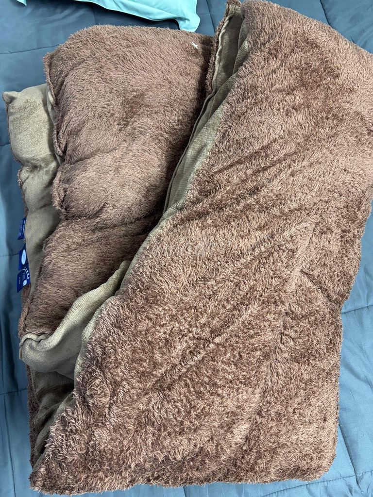 Коричневое пуховое одеяло 2м x 2м2 Суперплотное