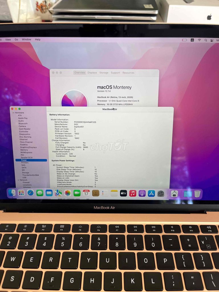 Фото 3: MacBook Air 2020 i5 Ram 16GB Ssd 512GB