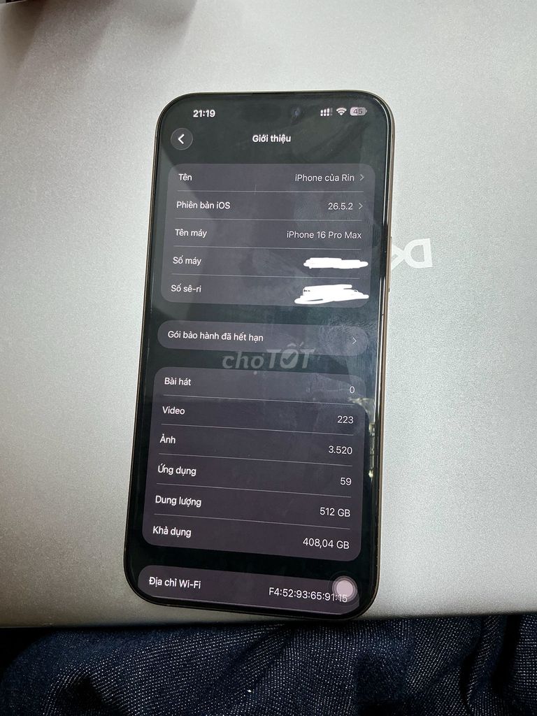 Apple iPhone 16 Pro Max 512GB Батарея 91%