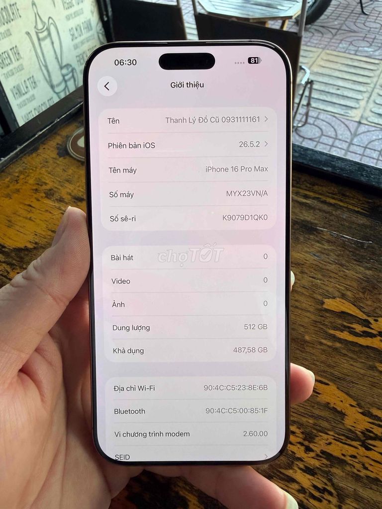 Фото 2: Apple iPhone 16 Pro Max 512GB золотой Вьетнам 86%