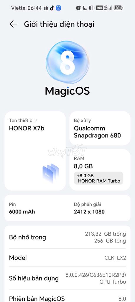 Фото 2: Honor X7b черный 256GB 8GB Snapdragon 680