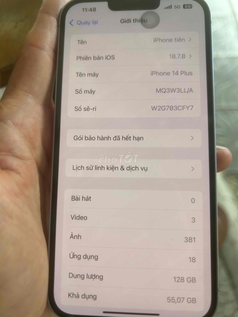 Apple iPhone 14 Plus 128GB синий