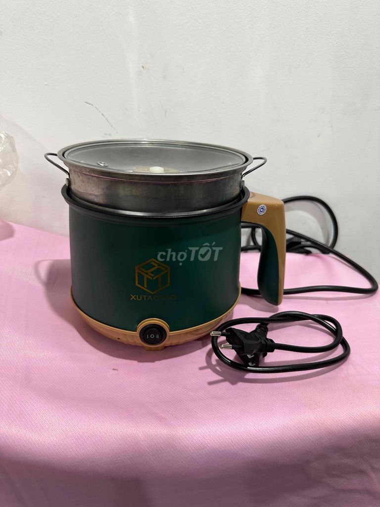 Фото 3: Nồi lẩu điện mini Xanh, vàng đã sử dụng