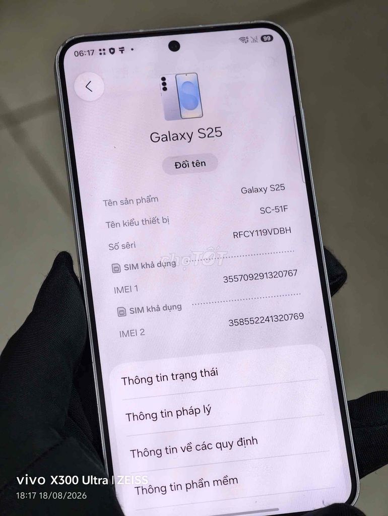 Фото 3: Samsung Galaxy S25 256GB Trắng