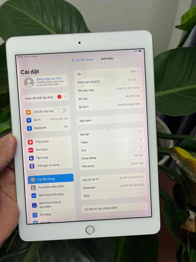 Apple iPad Pro 9.7 inch Wifi 128GB Silver