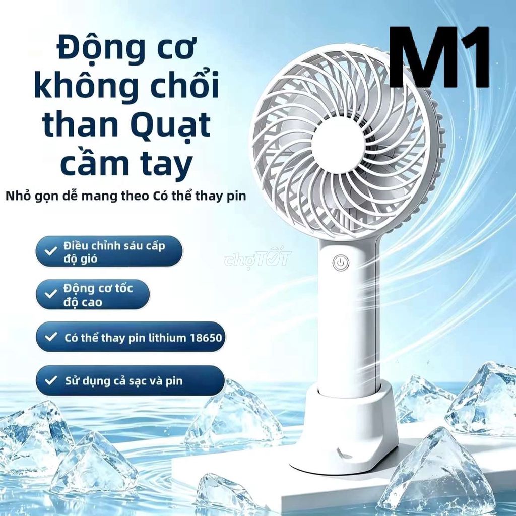 Мини-вентилятор M1 с мощным ветром – съемный аккумулятор 18650 – 99K